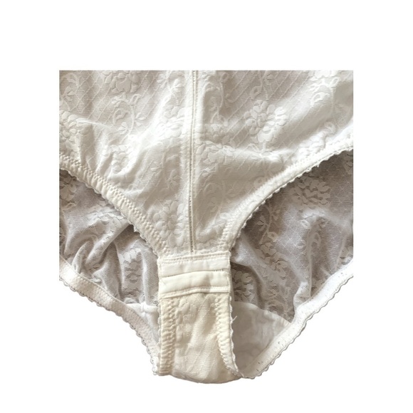 Vintage Flexees Pinup white Lingerie Shapewear 6856 Body Briefer Bodysuit-36C - Picture 6 of 9